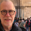 Dr. Schuler at the church of the Holy Sepulchre